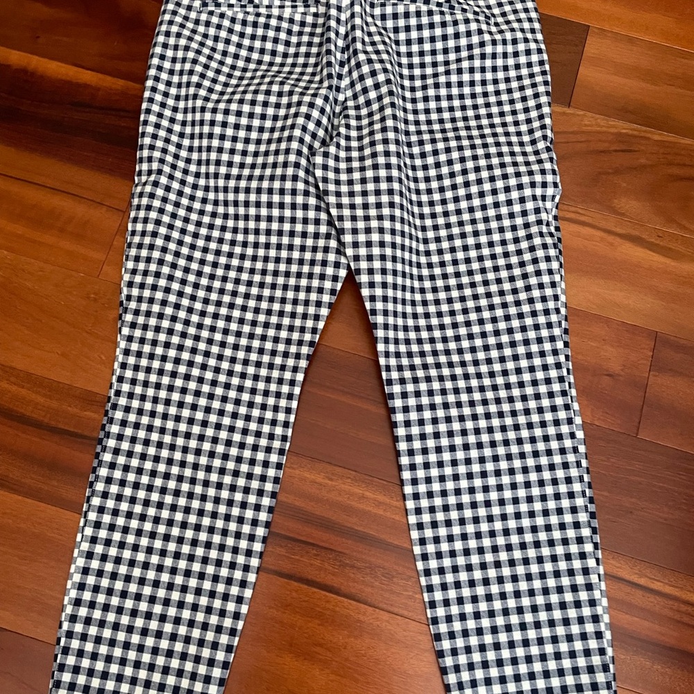 Old Navy Black and White Boot Cut Gingham Pants